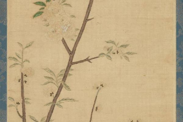 清乾隆缂丝花卉挂屏（三）轴