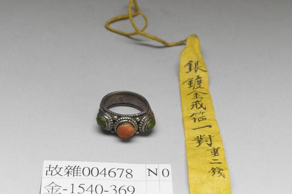 西元1644-1911年 银镶珊瑚松石戒指