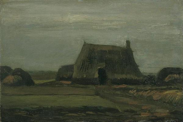 Farm with stacks of peat (November 1883 - 1883)