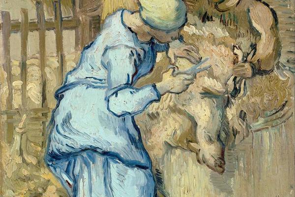 The sheep-shearer (after Millet) (September 1889 - 1889)