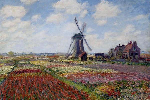 Fields of Tulip With The Rijnsburg Windmill, 1886