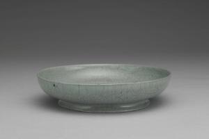 北宋 西元960-1279年  汝窑青瓷盘