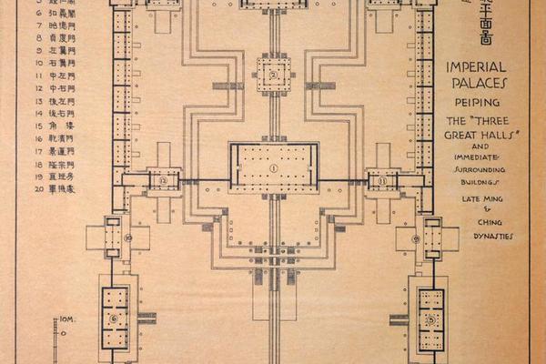 北平市清故宫三殿总平面图-明末及清建