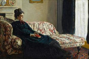 Meditation, Mrs. Monet Sitting on a Sofa, 1870-1871
