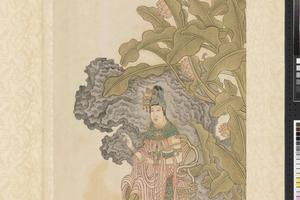 明吴彬画楞严廿五圆通佛像册　弥勒佛