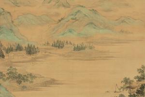 莲溪鱼隐图轴