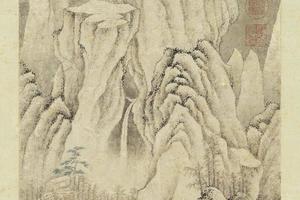 仿李成溪山深雪轴