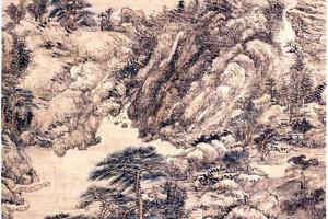 仿子久设色山水图