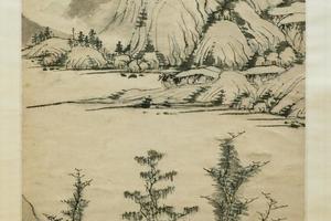 溪山茅屋图轴