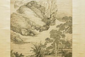 凤阿山房图轴