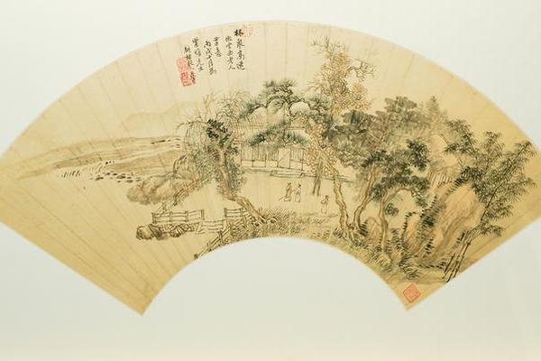 仿曹知白林泉高逸图扇页