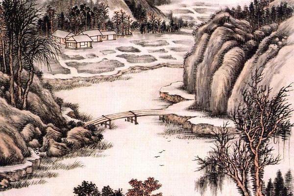 秋溪放棹图