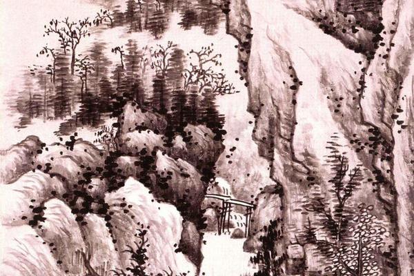 仿龚贤山水.
