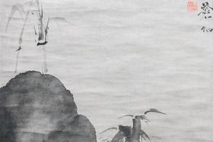 竹石水仙图