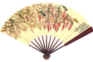 芦蓼图成扇