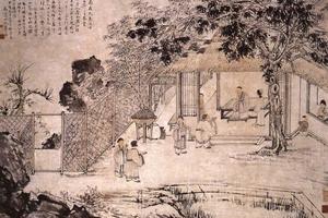 宋儒诗意图轴