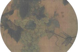 葡萄草蟲圖