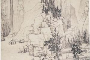 石壁飞虹图轴