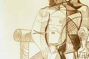毕加索85岁自画像