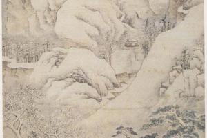 雪山跨蹇图轴
