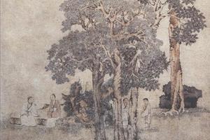 松下高士图轴