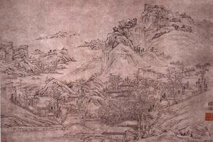 溪山访友图轴