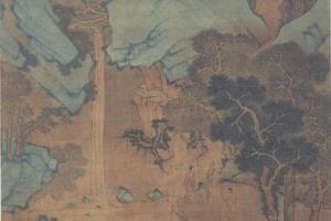 李白诗意山水图轴