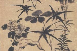 秋花图轴
