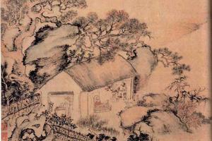 巢民老人观菊图