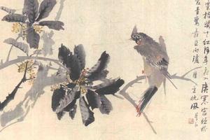 花鸟三挖图轴