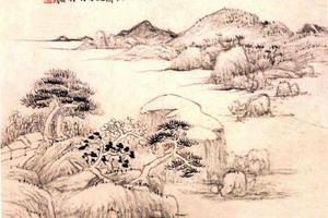 崩石清涟图
