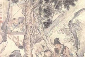 燕山教子图轴