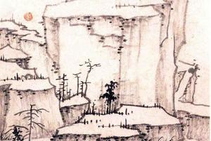 溪岗疏树图