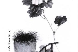 四家合绘花果图轴