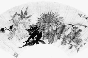 虚谷、朱偶等菊葵扇页