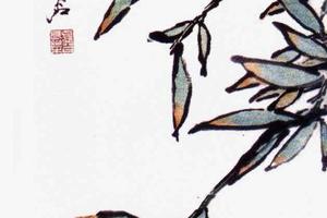 翠竹松鼠图轴