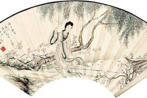 仕女扇面