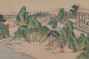 全本《红楼梦》图·第二十七回·埋香冢黛玉泣残红