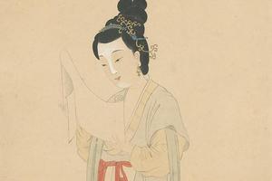 唐六如仕女图