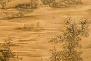 湖天高逸图轴