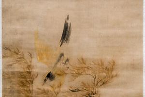花鸟图    金梭掠翠图  (第四屏)