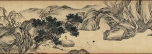 饮鹤图卷/六如居士饮鹤图