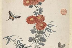 鸡真迹轴
