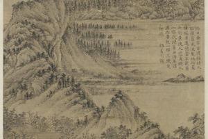 花溪渔隐轴