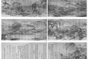 秋山渔艇图