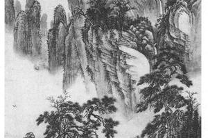 雨遇飞泉图