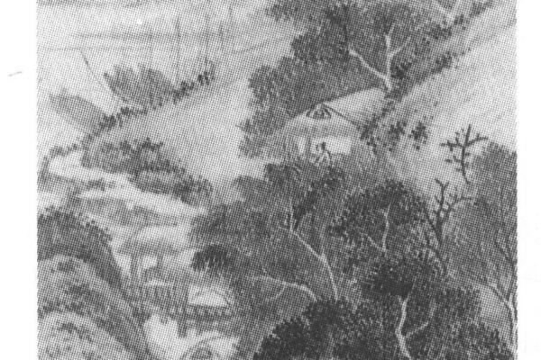 仿梅道人山水