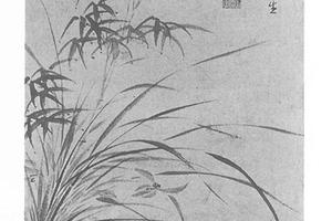 雨竹兰图