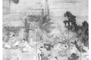 春夜宴桃李园图