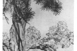 松石兰菊图